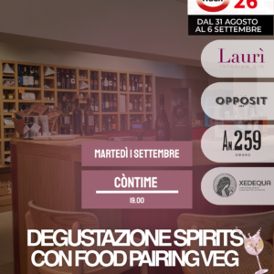 Degustazione spirits con food pairing veg